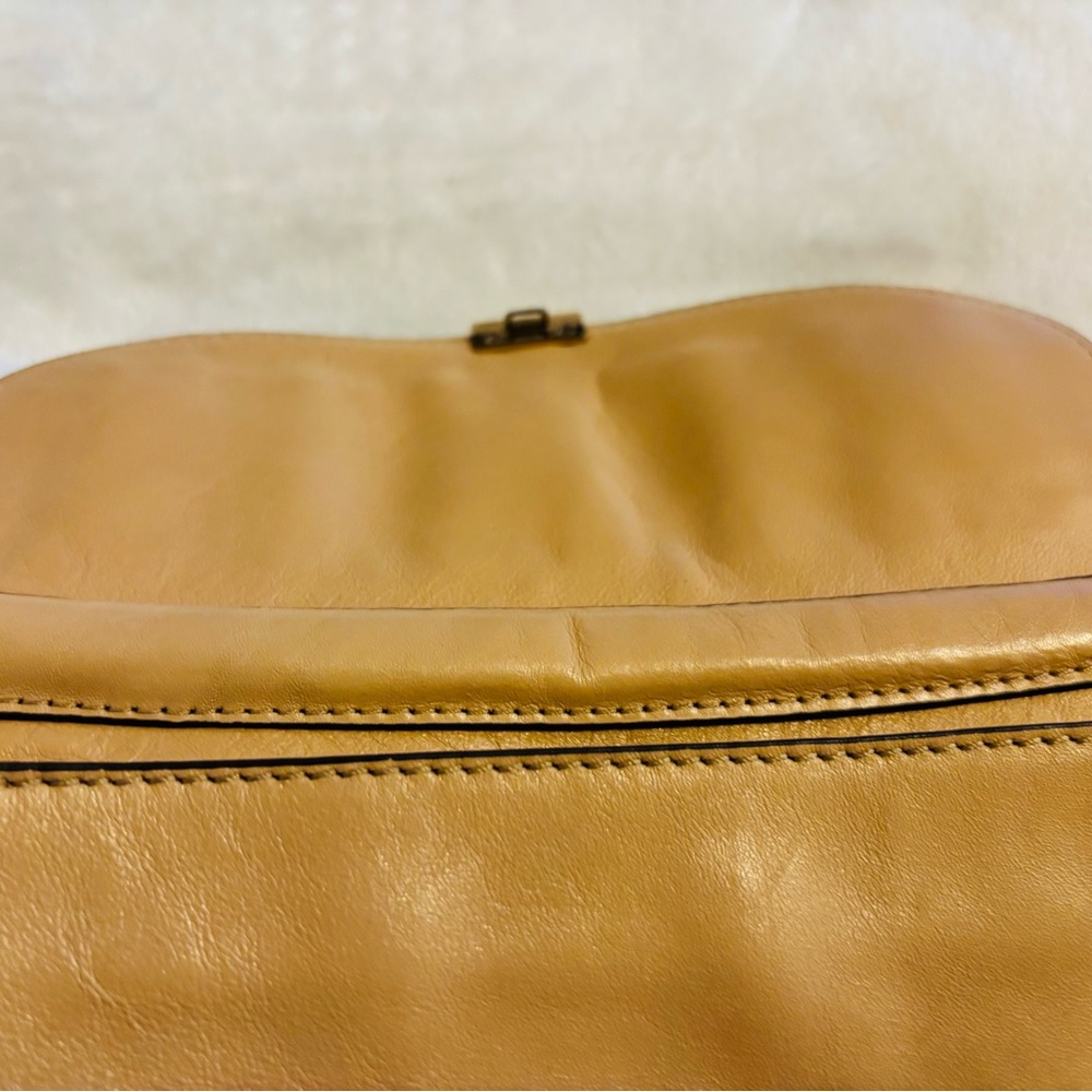 Tory Burch Priscilla Studded Tan Convertible Clutch Crossbody EUC - Picture 7 of 15